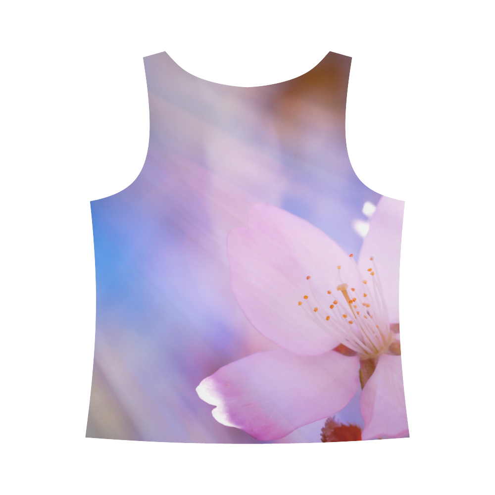 Sakura Cherry Blossom Spring Heaven Light Beauty All Over Print Tank Top for Women (Model T43)