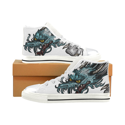 Dragon Soar High Top Canvas Women's Shoes/Large Size (Model 017)