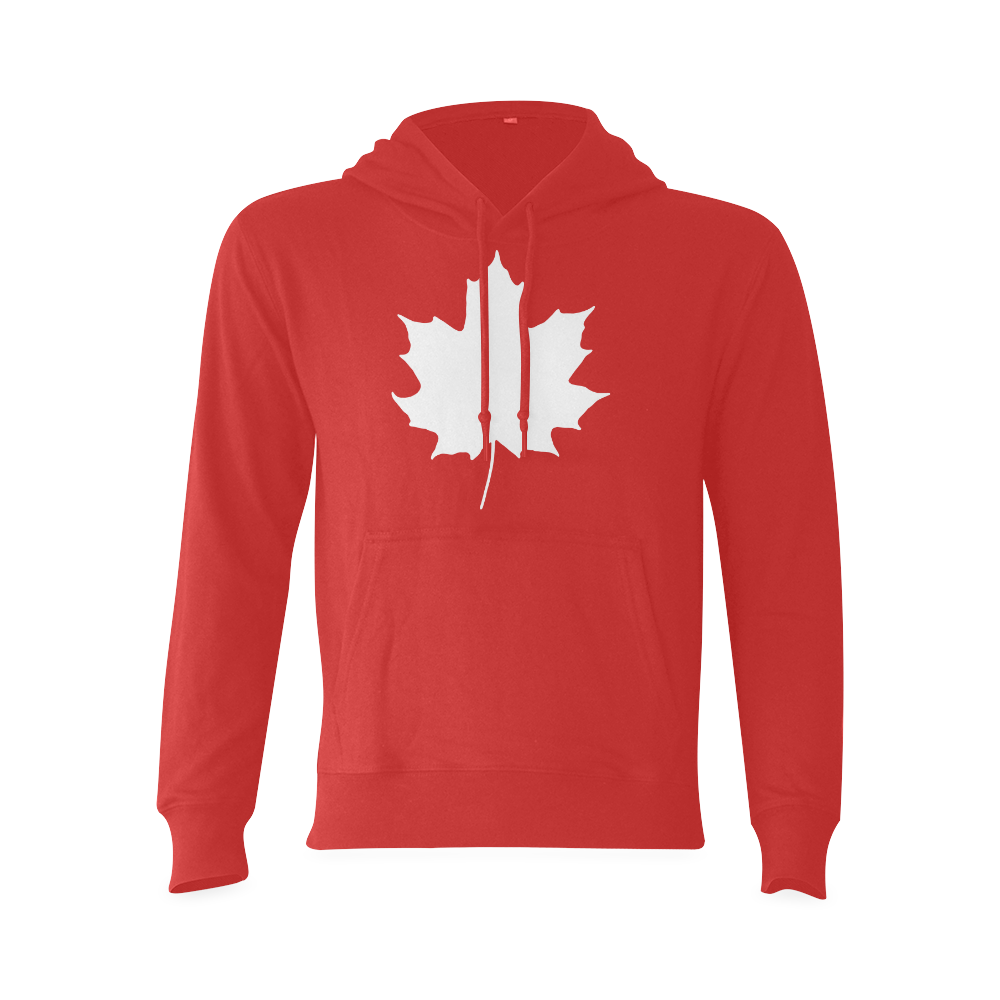 Maple Leaf Canada Autumn White Fall Flora Season Oceanus Hoodie Sweatshirt (Model H03)