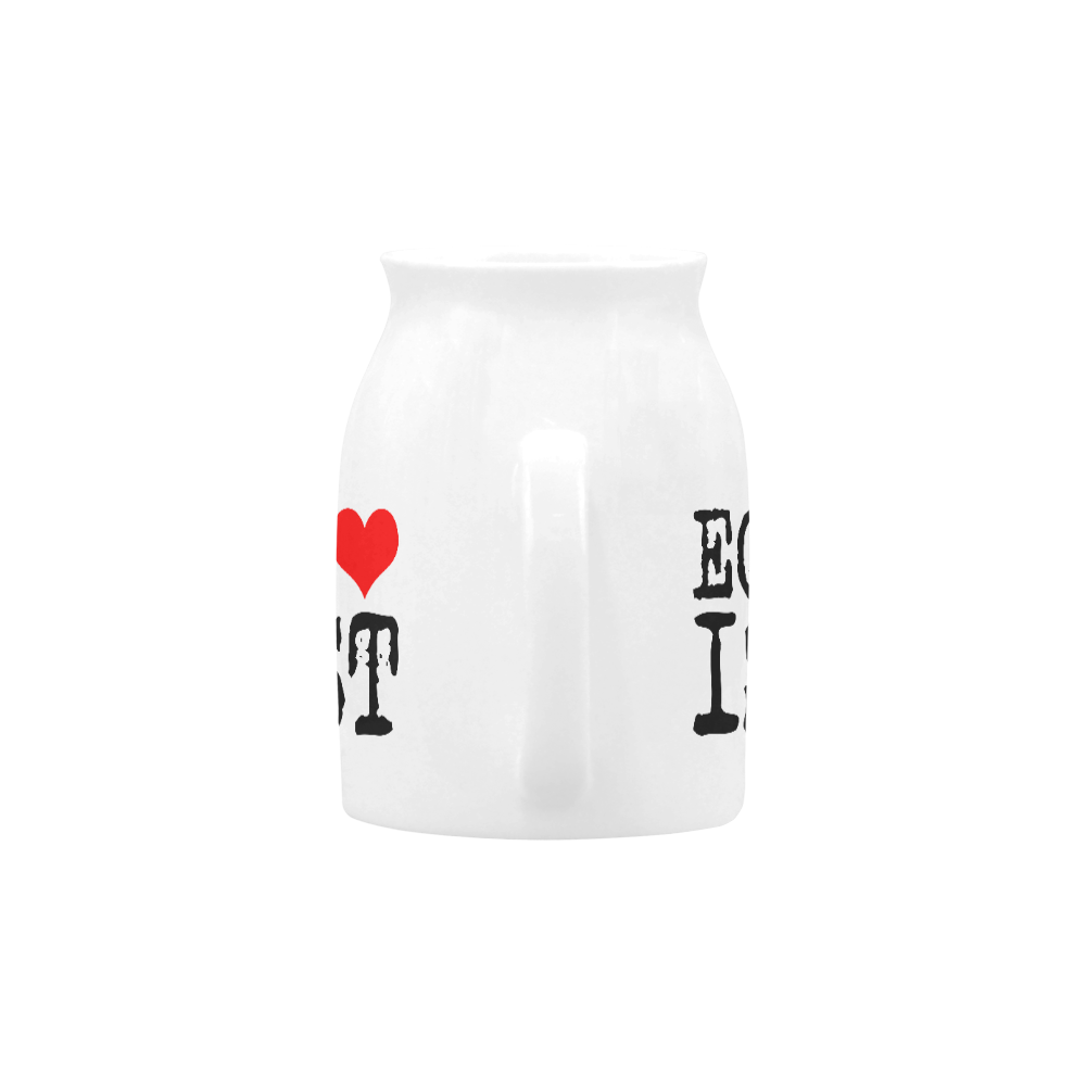 Egoist Red Heart Black Funny Cool Laugh Chic Milk Cup (Small) 300ml