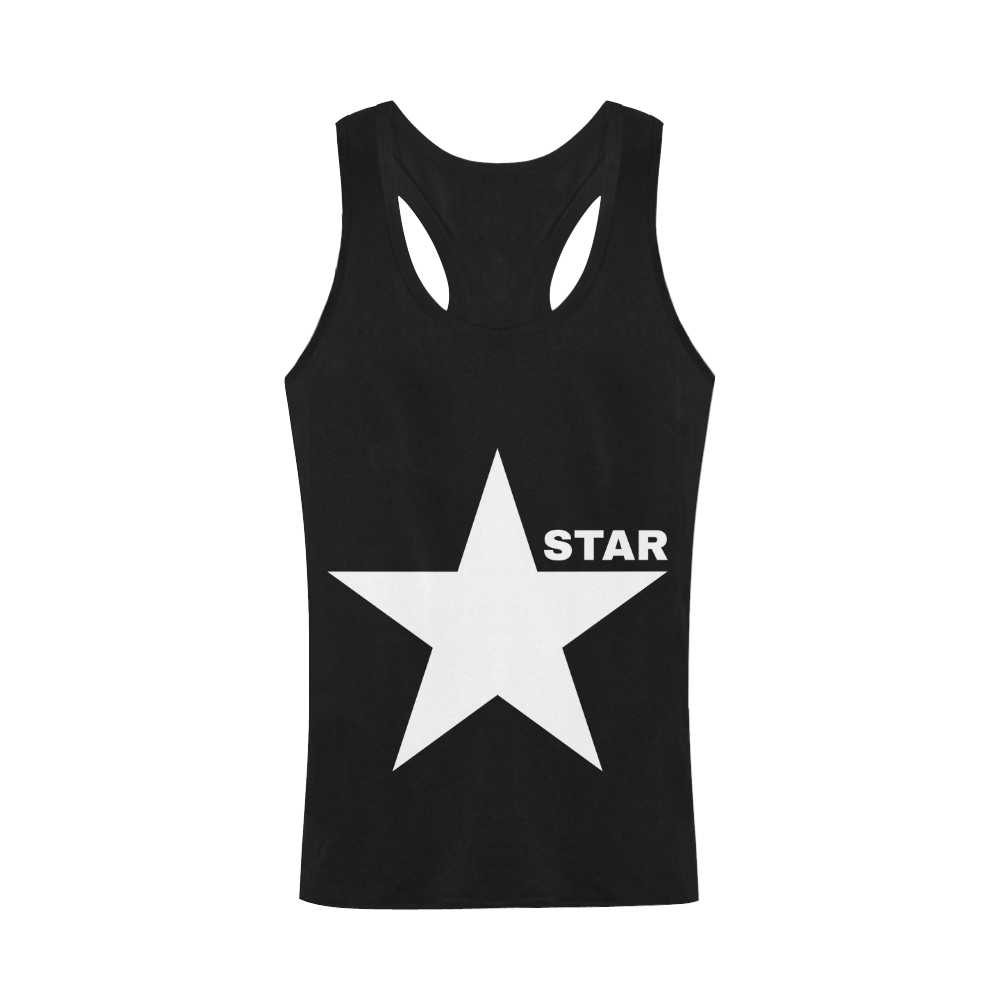 White Star Patriot America Symbol Freedom Strong Plus-size Men's I-shaped Tank Top (Model T32)