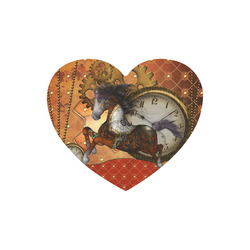 Steampunk, awesome steampunk horse Heart-shaped Mousepad