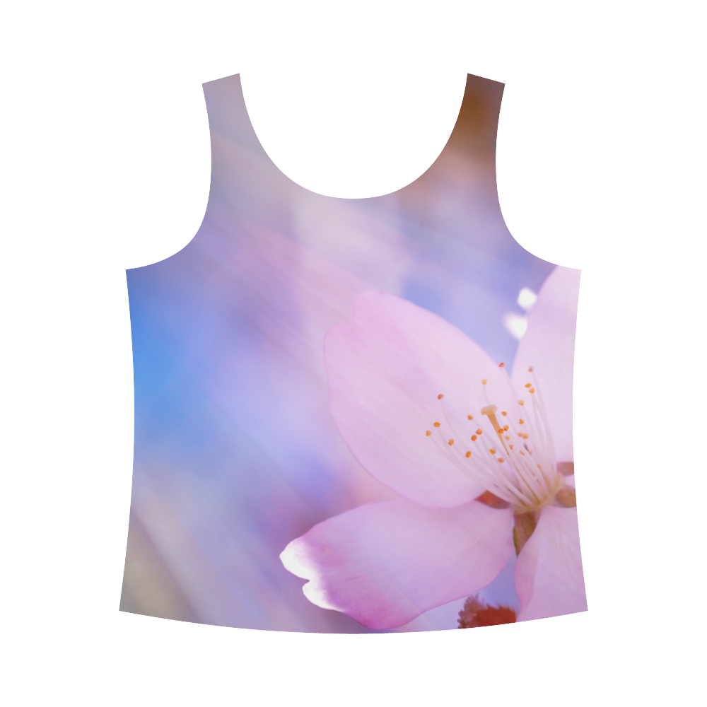 Sakura Cherry Blossom Spring Heaven Light Beauty All Over Print Tank Top for Women (Model T43)