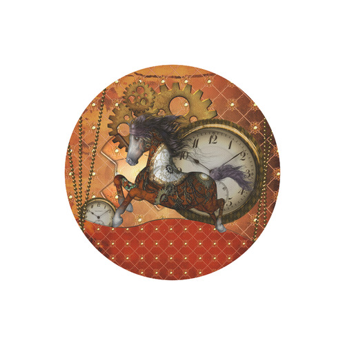 Steampunk, awesome steampunk horse Round Mousepad