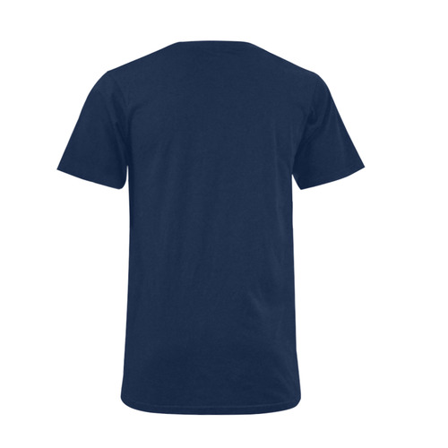 White Star Patriot America Symbol Cool Trendy Men's V-Neck T-shirt (USA Size) (Model T10)