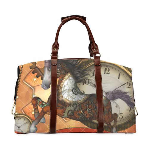 Steampunk, awesome steampunk horse Classic Travel Bag (Model 1643) Remake