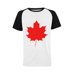 Maple Leaf Canada Autumn Red Fall Flora Beautiful Men's Raglan T-shirt (USA Size) (Model T11)