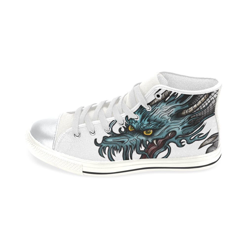 Dragon Soar High Top Canvas Women's Shoes/Large Size (Model 017)