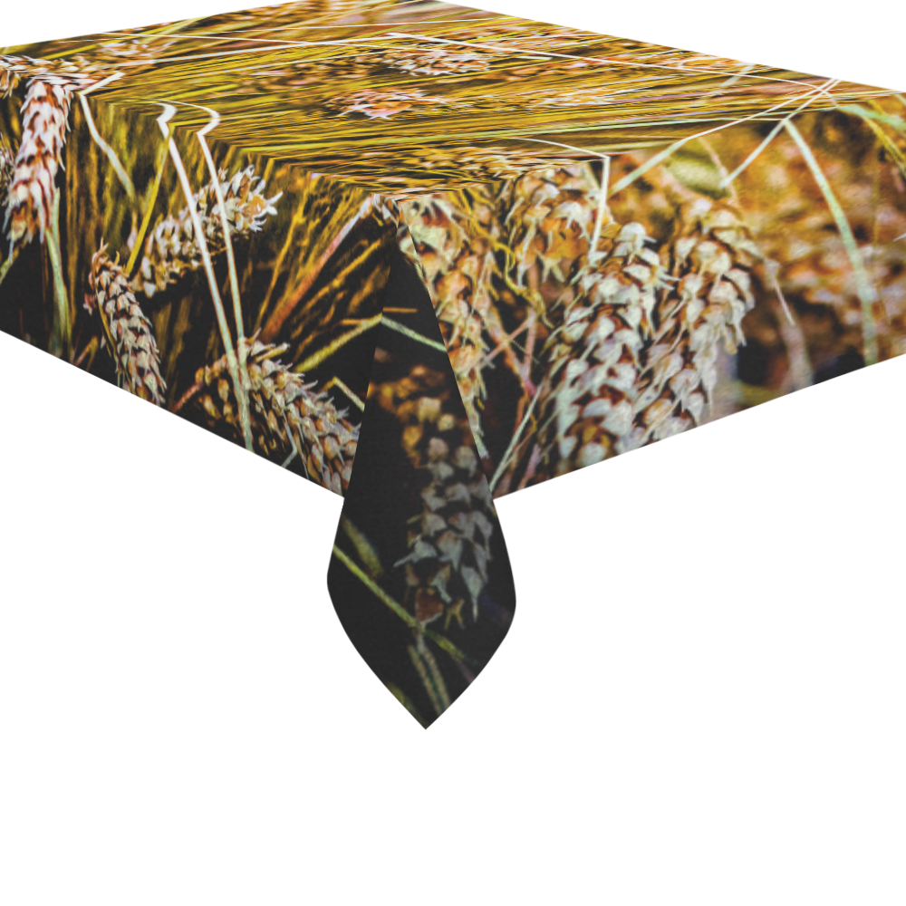 Grain Wheat wheatear Autumn Crop Thanksgiving Cotton Linen Tablecloth 60"x 84"