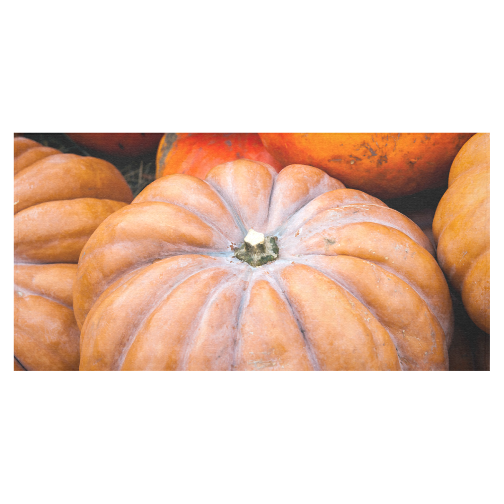 Pumpkin Halloween Thanksgiving Crop Holiday Fall Cotton Linen Tablecloth 60"x120"