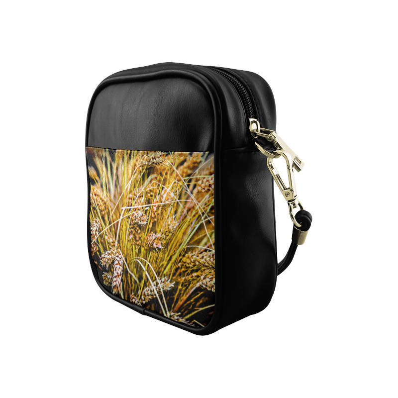 Grain Wheat wheatear Autumn Harvest Thanksgiving Sling Bag (Model 1627)