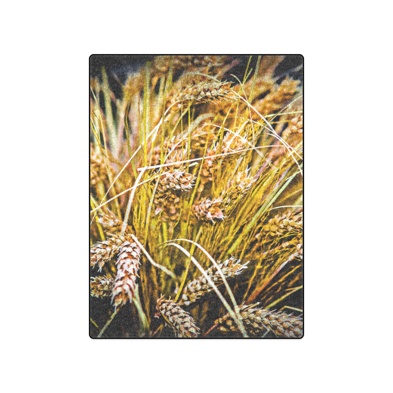 Grain Wheat wheatear Autumn Crop Thanksgiving Blanket 50"x60"