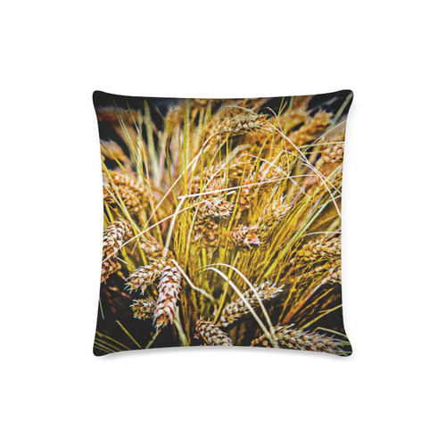Grain Wheat wheatear Autumn Harvest Thanksgiving Custom Zippered Pillow Case 16"x16"(Twin Sides)