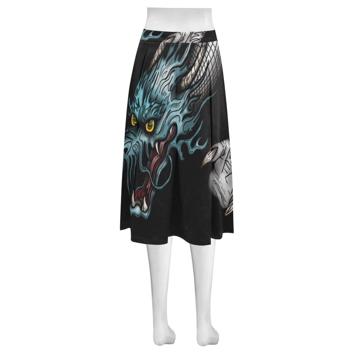 Dragon Soar Mnemosyne Women's Crepe Skirt (Model D16)