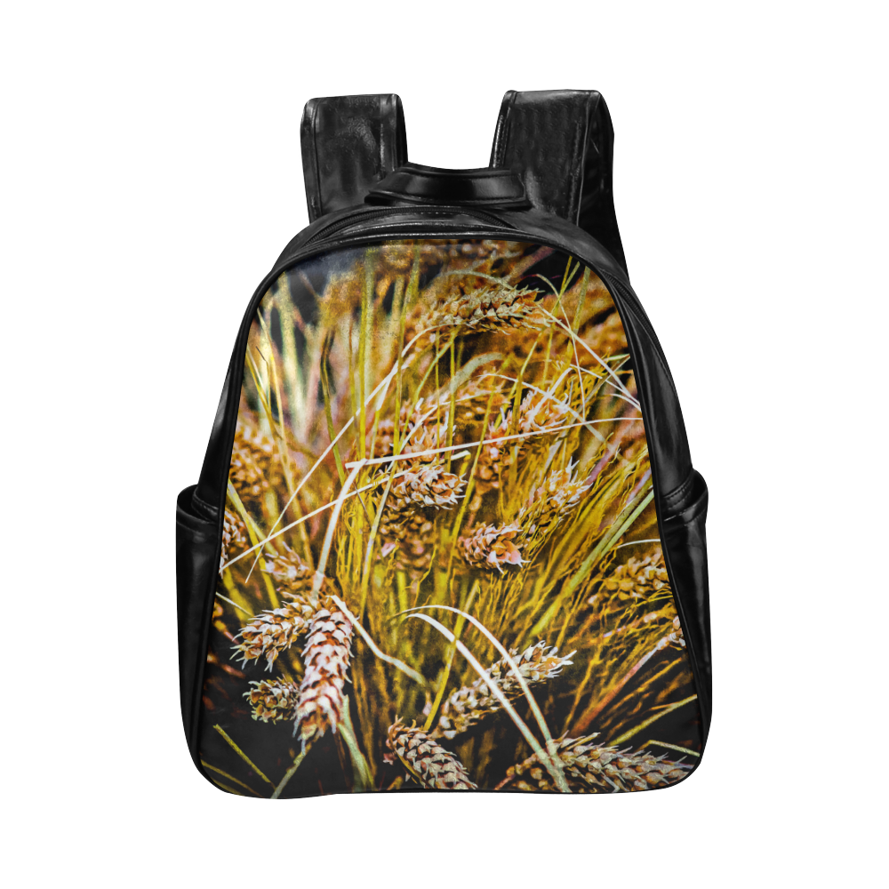 Grain Wheat wheatear Autumn Harvest Thanksgiving Multi-Pockets Backpack (Model 1636)