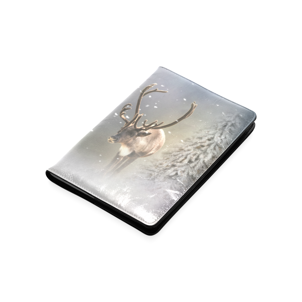 Santa Claus Reindeer in the snow Custom NoteBook A5