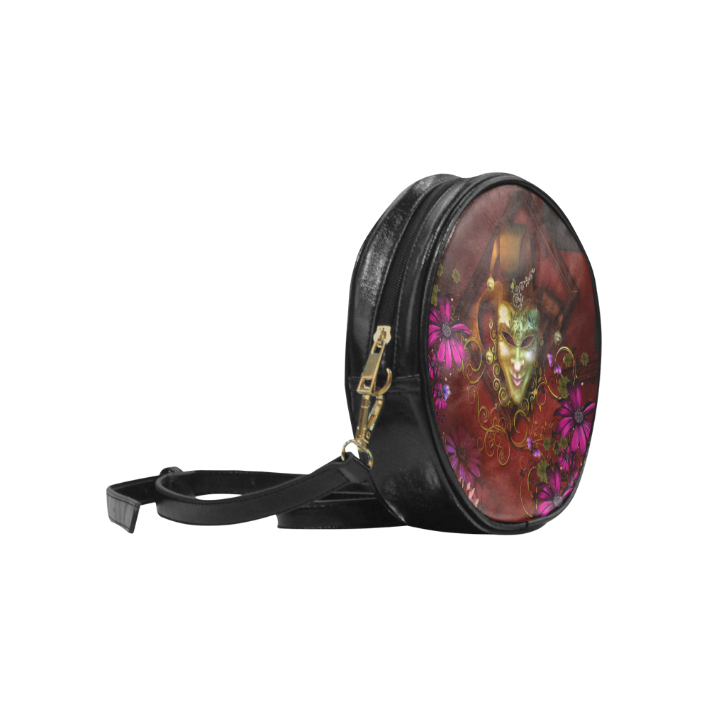 Wonderful venetian mask Round Sling Bag (Model 1647)