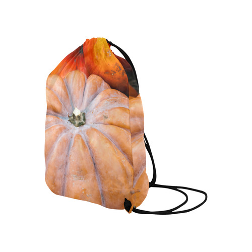 Pumpkin Halloween Thanksgiving Crop Holiday Fall Large Drawstring Bag Model 1604 (Twin Sides)  16.5"(W) * 19.3"(H)