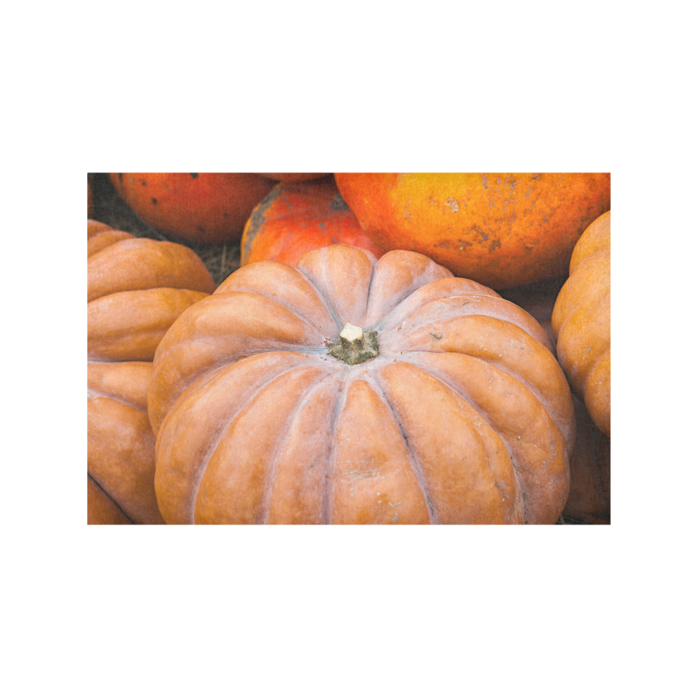 Pumpkin Halloween Thanksgiving Crop Holiday Cool Placemat 12’’ x 18’’ (Set of 6)