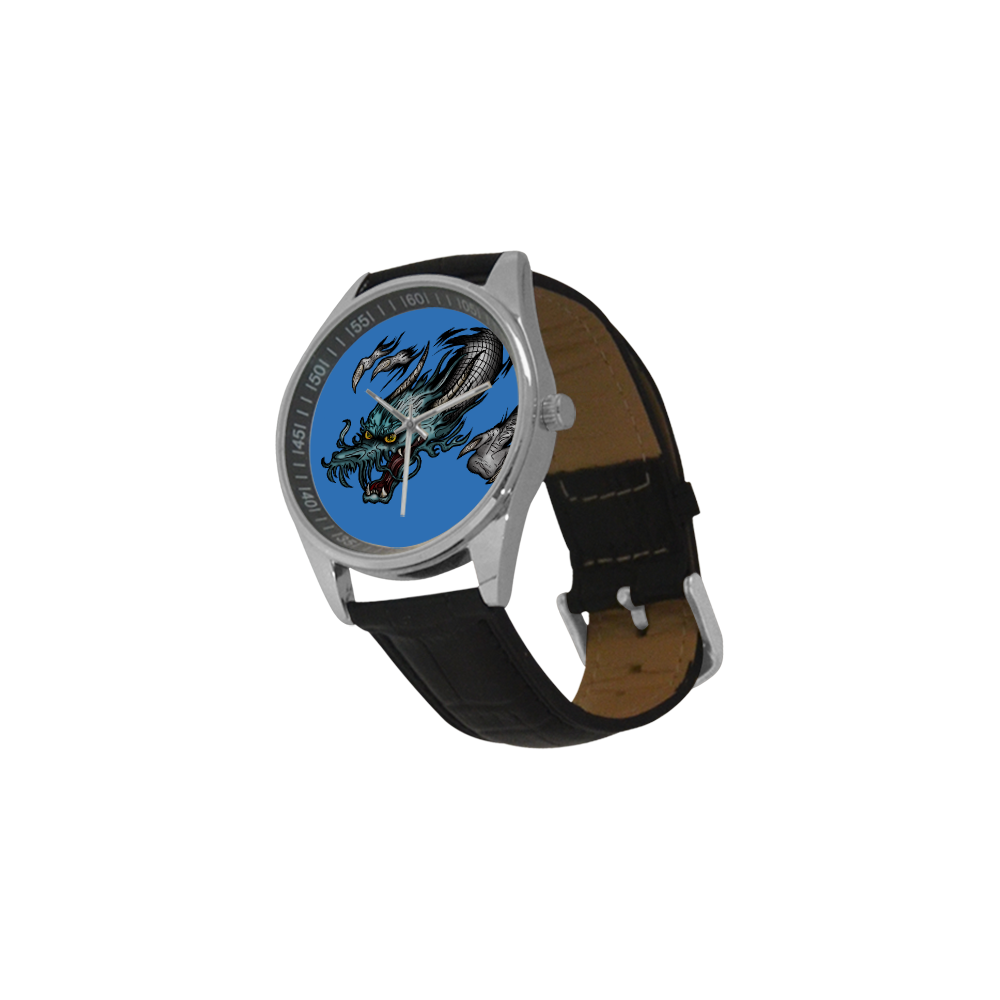 Dragon Soar Men's Casual Leather Strap Watch(Model 211)