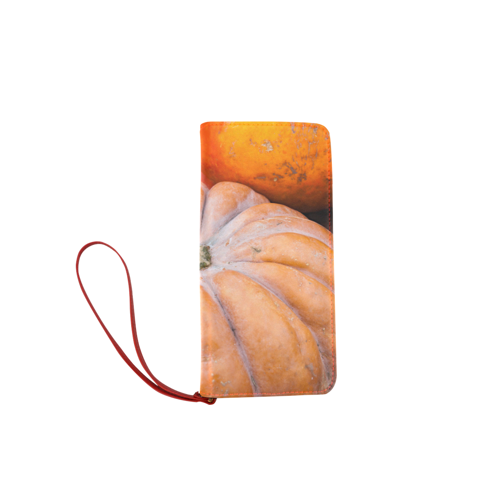 Pumpkin Halloween Thanksgiving Crop Holiday Cool Women's Clutch Wallet (Model 1637)