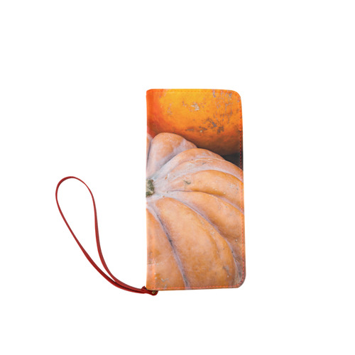 Pumpkin Halloween Thanksgiving Crop Holiday Cool Women's Clutch Wallet (Model 1637)