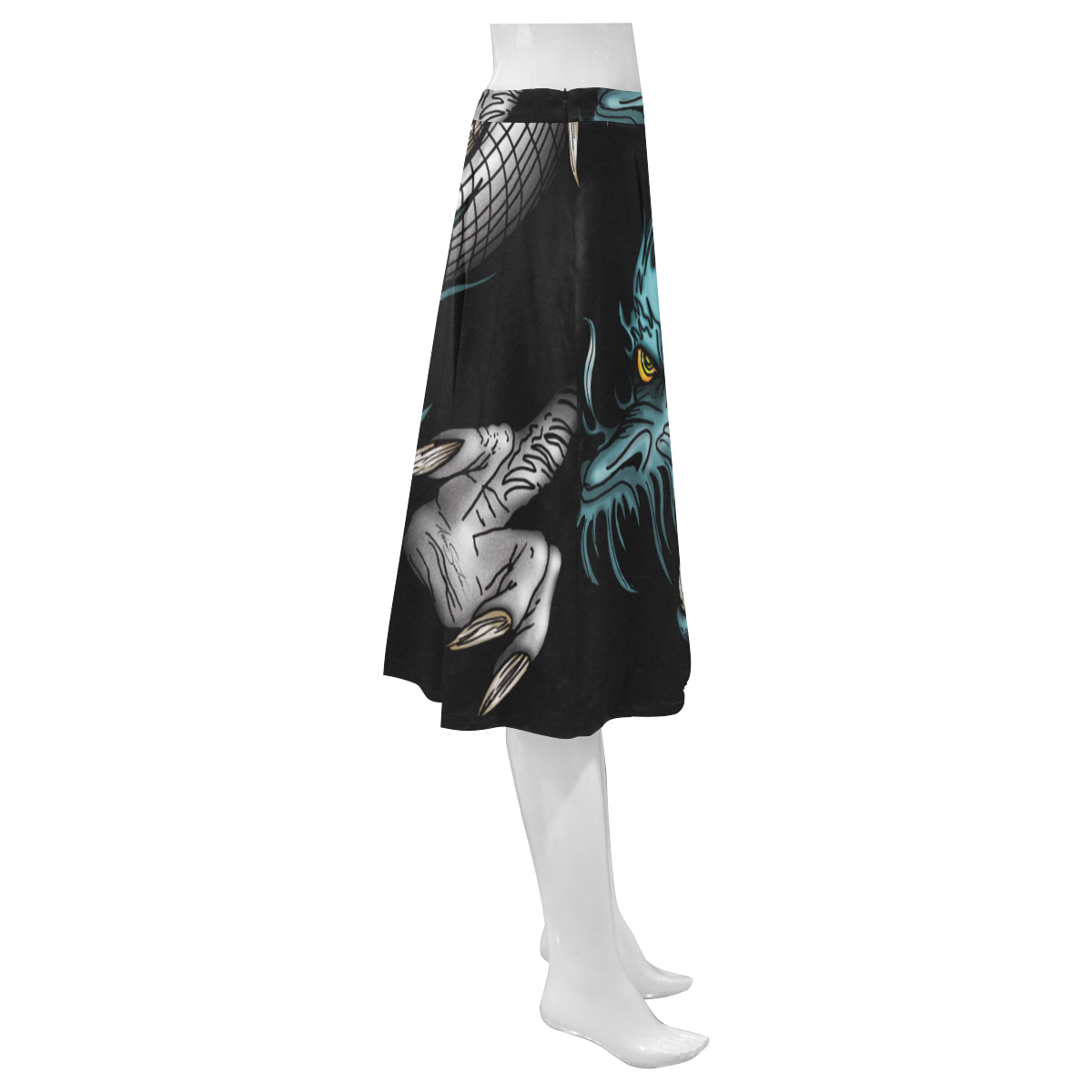 Dragon Soar Mnemosyne Women's Crepe Skirt (Model D16)