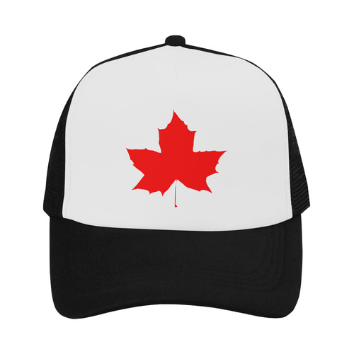 Maple Leaf Canada Autumn Red Fall Flora Nature Trucker Hat