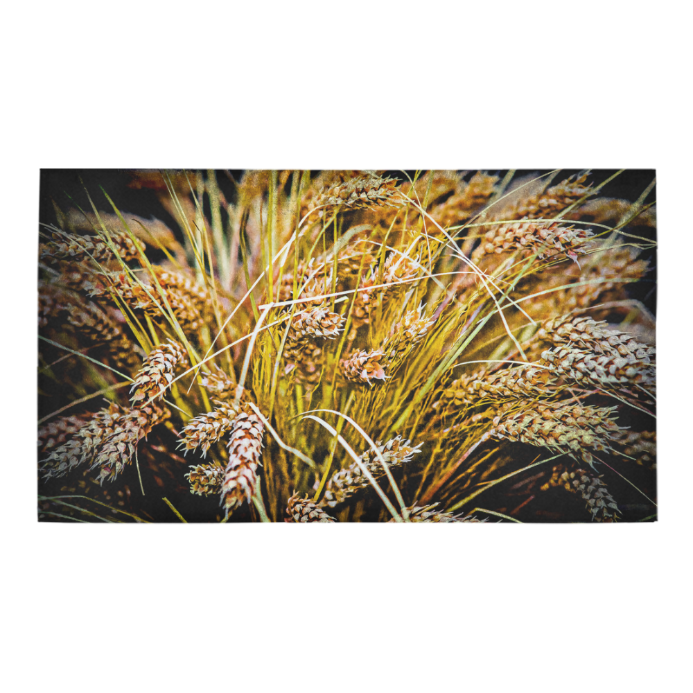 Grain Wheat wheatear Autumn Crop Thanksgiving Bath Rug 16''x 28''