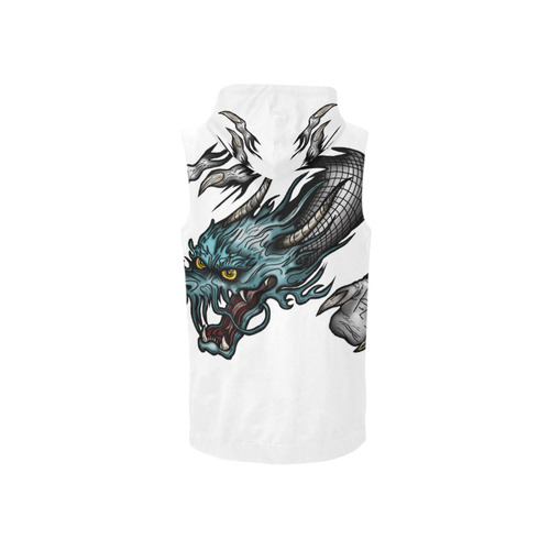 Dragon Soar All Over Print Sleeveless Zip Up Hoodie for Women (Model H16)