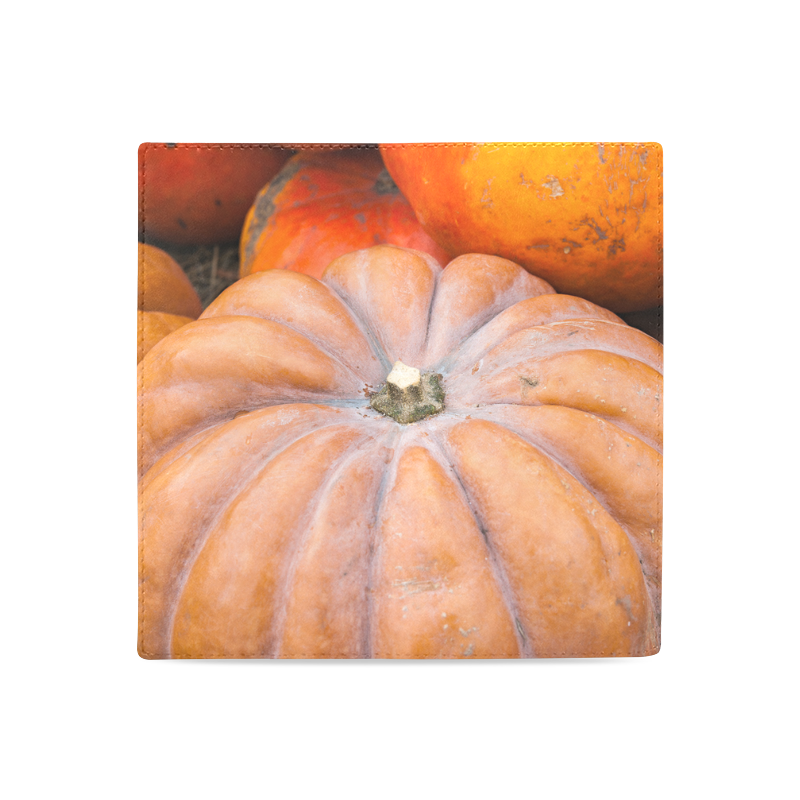 Pumpkin Halloween Thanksgiving Crop Holiday Cool Women's Leather Wallet (Model 1611)