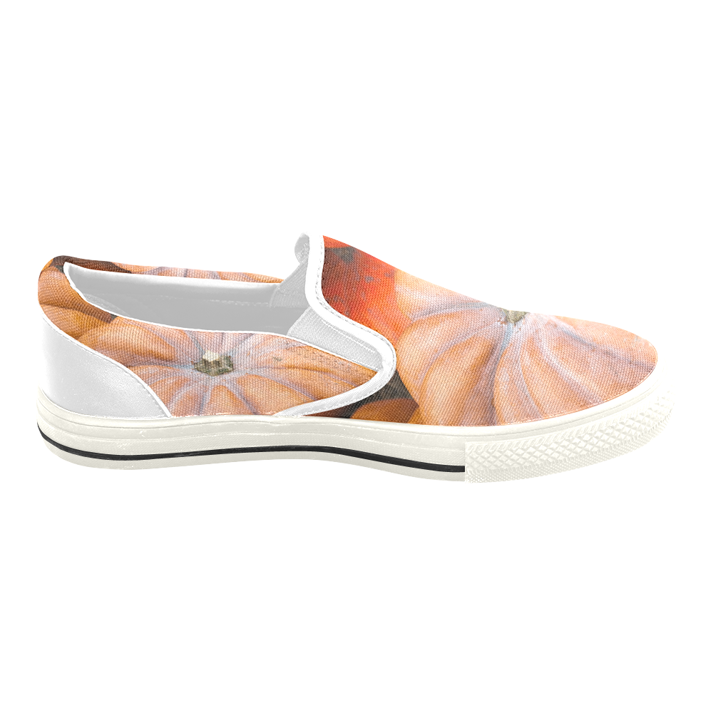 Pumpkin Halloween Thanksgiving Crop Holiday Cool Slip-on Canvas Shoes for Kid (Model 019)