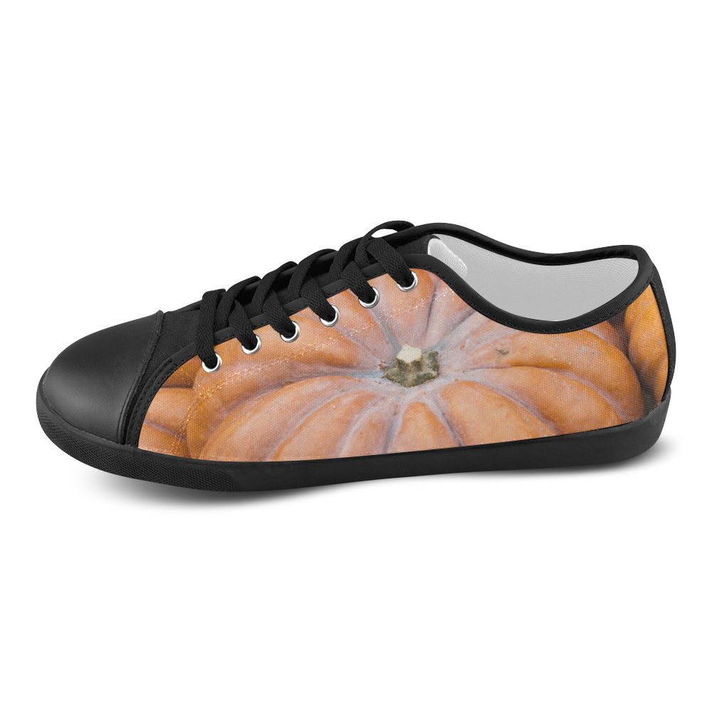 Pumpkin Halloween Thanksgiving Crop Holiday Cool Canvas Shoes for Women/Large Size (Model 016)
