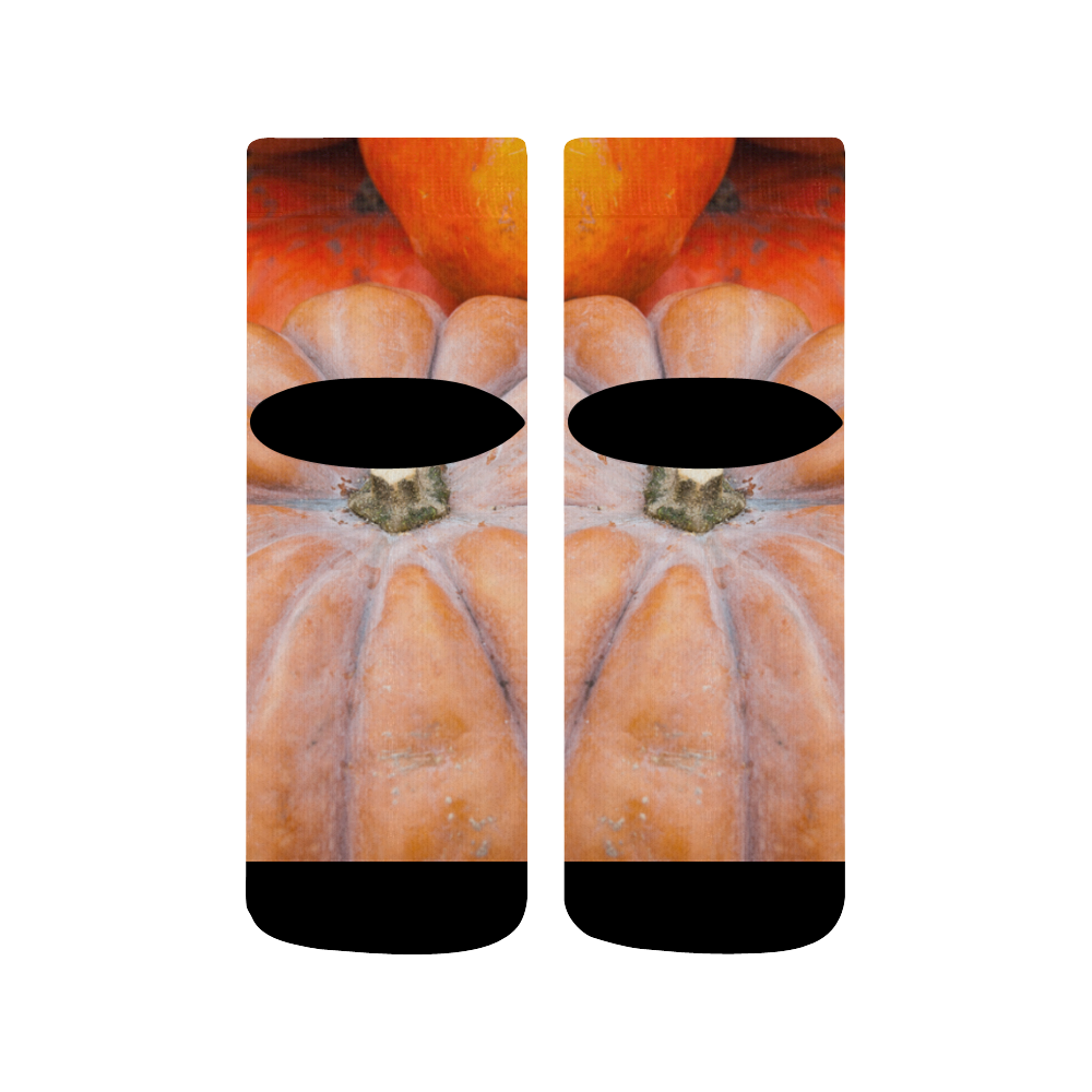 Pumpkin Halloween Thanksgiving Crop Holiday Cool Quarter Socks