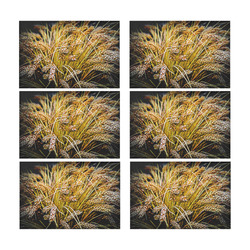 Grain Wheat wheatear Autumn Crop Thanksgiving Placemat 12’’ x 18’’ (Set of 6)