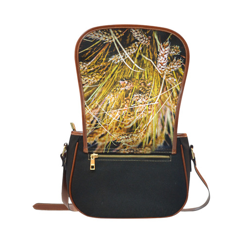 Grain Wheat wheatear Autumn Crop Thanksgiving Saddle Bag/Small (Model 1649)(Flap Customization)