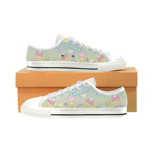 We love Unicorns Low Top Canvas Shoes for Kid (Model 018)