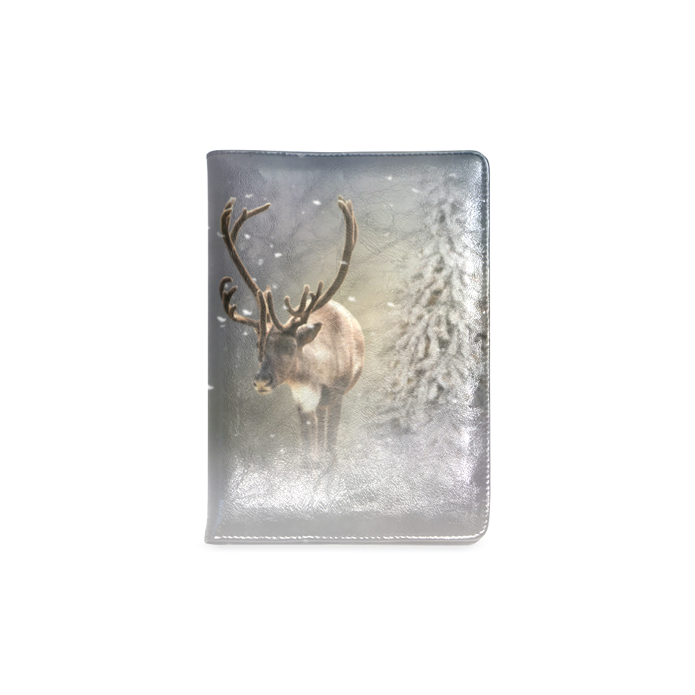 Santa Claus Reindeer in the snow Custom NoteBook A5
