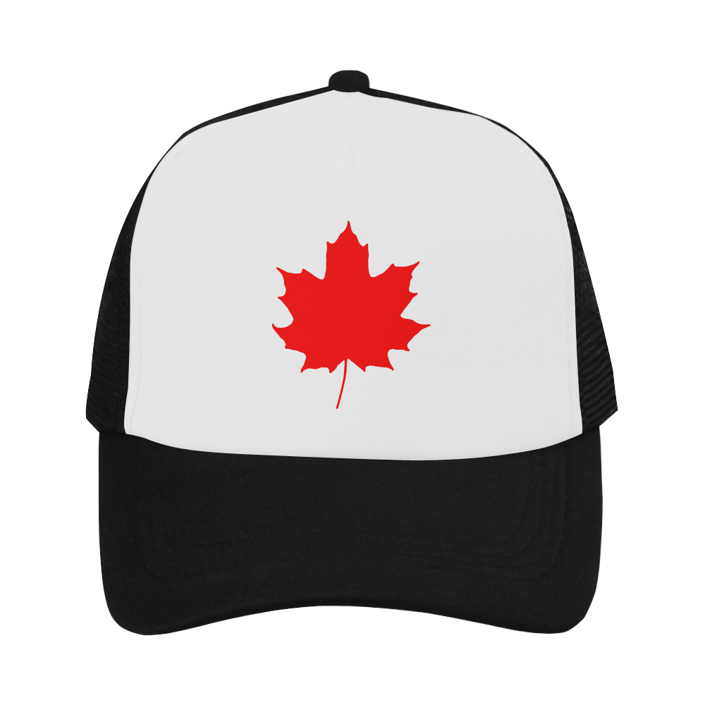 Maple Leaf Canada Autumn Red Fall Flora Beautiful Trucker Hat