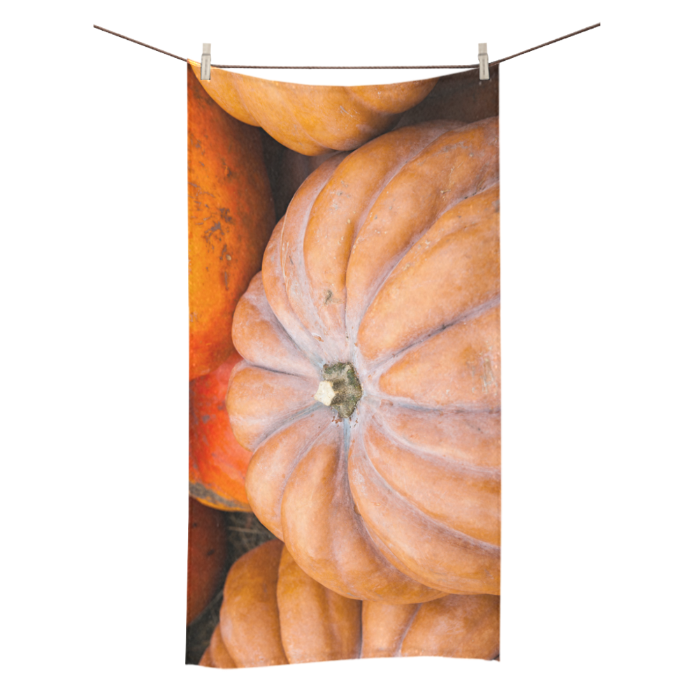 Pumpkin Halloween Thanksgiving Crop Holiday Cool Bath Towel 30"x56"