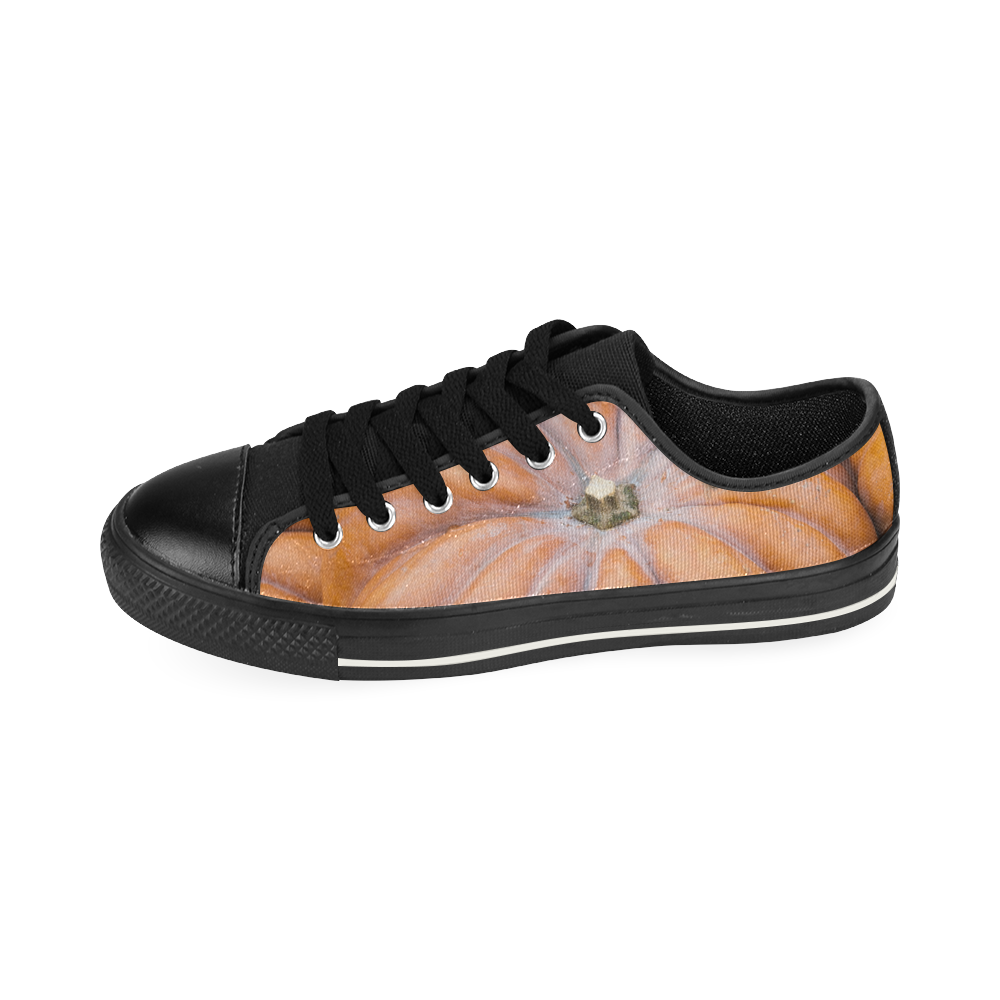 Pumpkin Halloween Thanksgiving Crop Holiday Cool Canvas Women's Shoes/Large Size (Model 018)