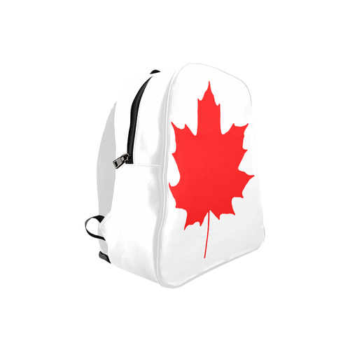 Maple Leaf Canada Autumn Red Fall Flora Beautiful School Backpack (Model 1601)(Small)