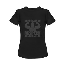 Fayah Fit ladies respeck tee black Women's Classic T-Shirt (Model T17）