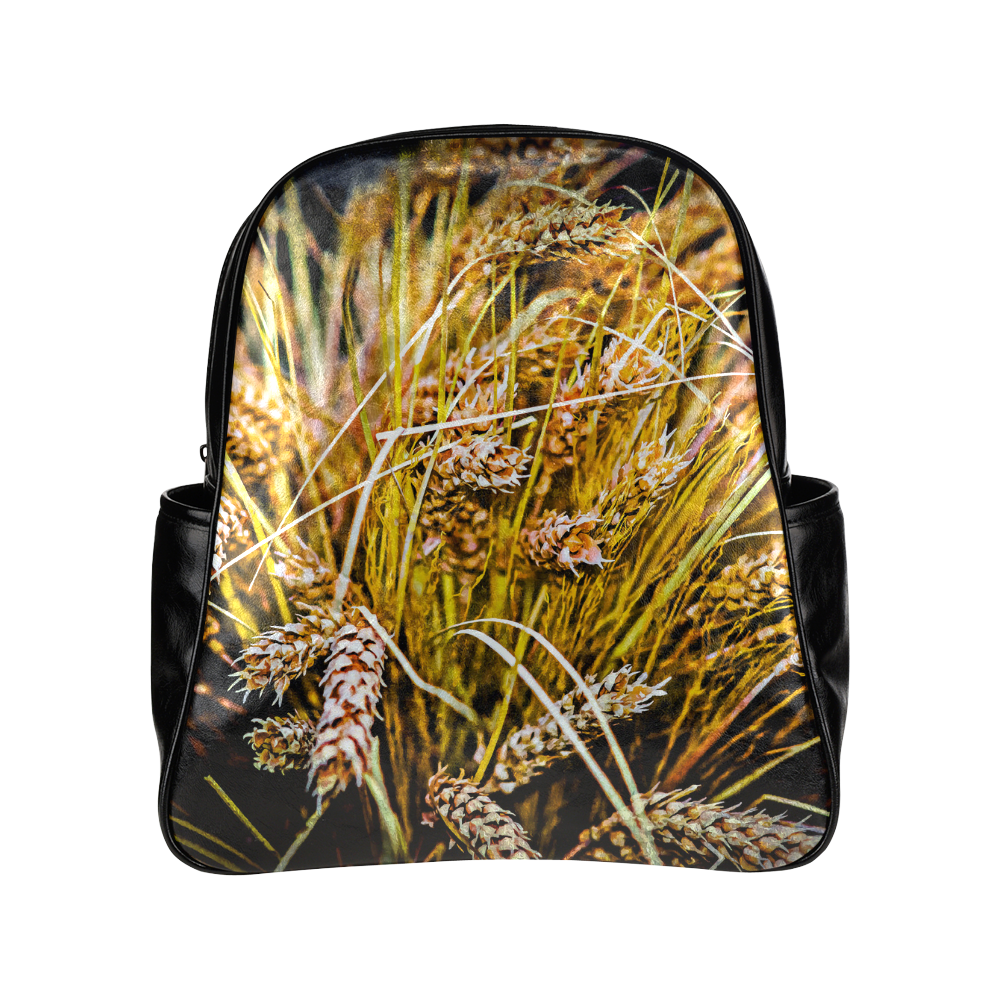 Grain Wheat wheatear Autumn Harvest Thanksgiving Multi-Pockets Backpack (Model 1636)