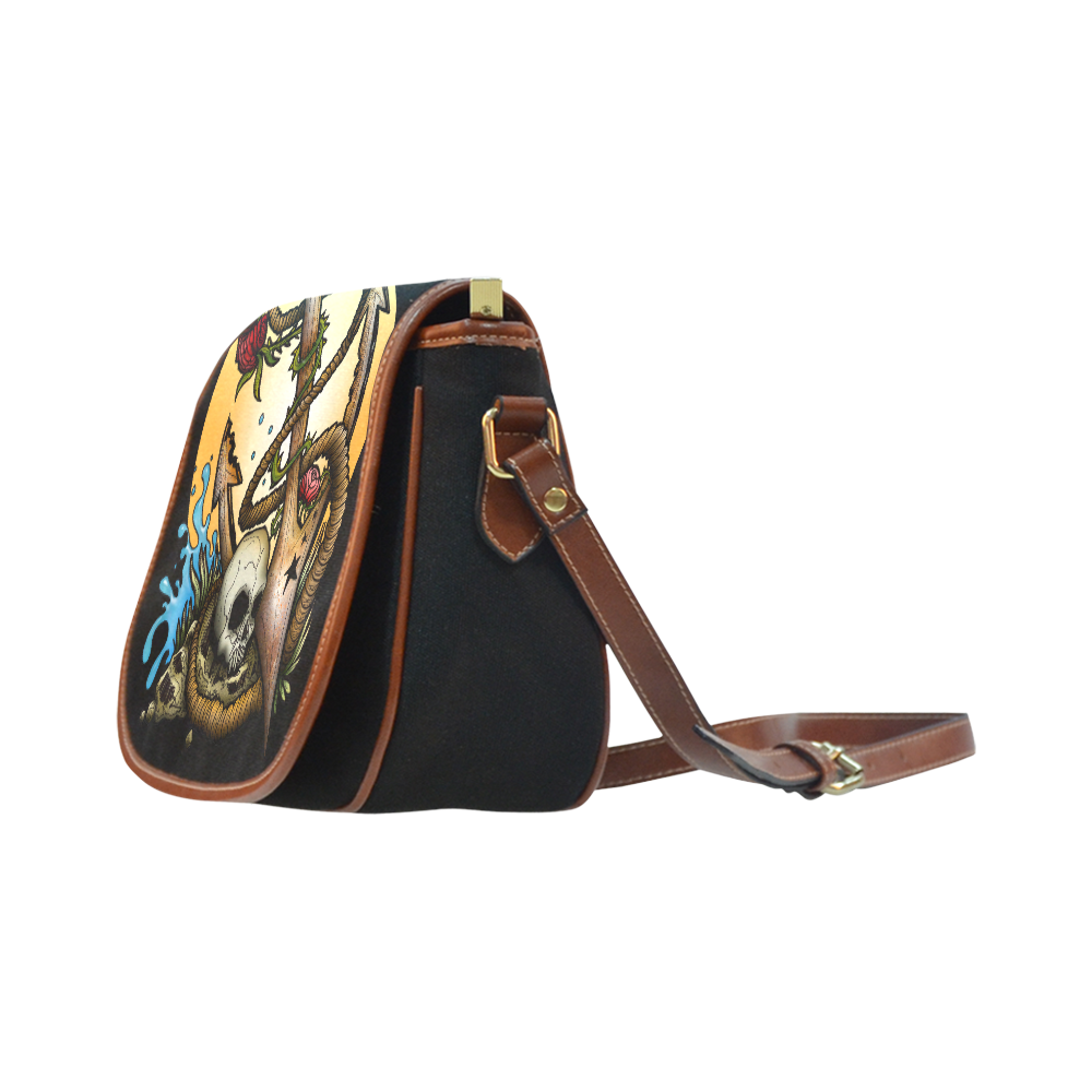 Anchored Saddle Bag/Small (Model 1649)(Flap Customization)