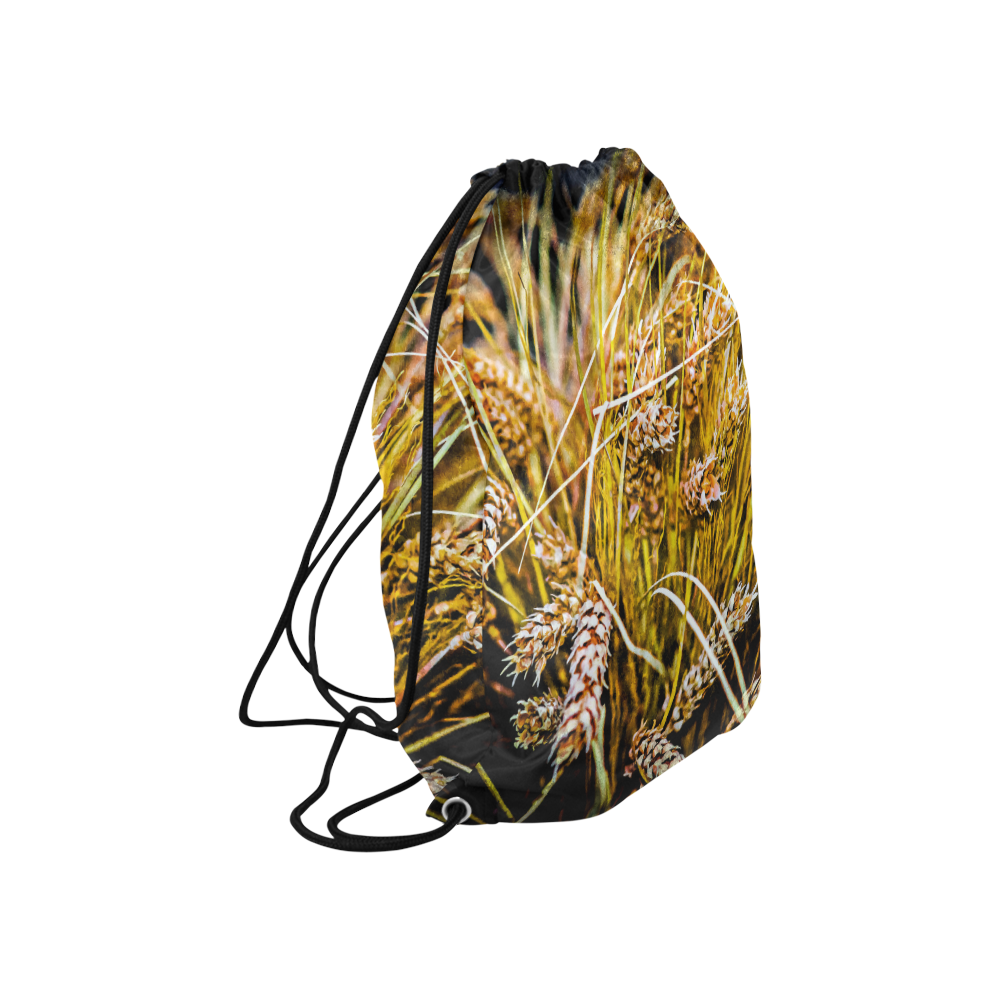 Grain Wheat wheatear Autumn Harvest Thanksgiving Large Drawstring Bag Model 1604 (Twin Sides)  16.5"(W) * 19.3"(H)