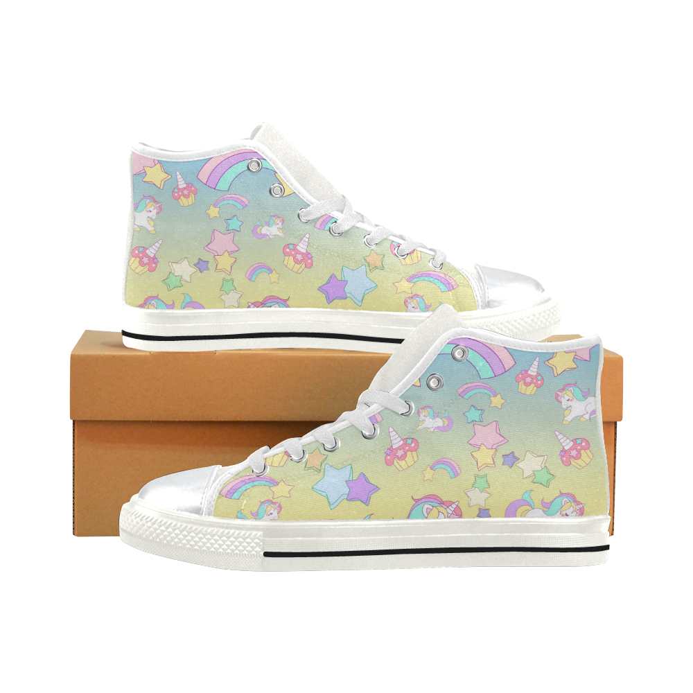 We love Unicorns High Top Canvas Shoes for Kid (Model 017)