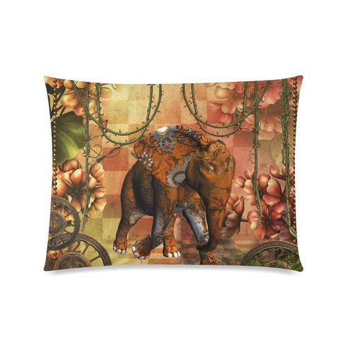 Steampunk, awesome steampunk elephant Custom Zippered Pillow Case 20"x26"(Twin Sides)