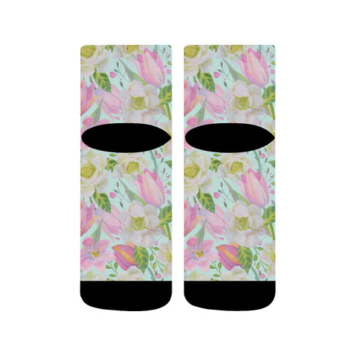Rose &Tulips Quarter Socks