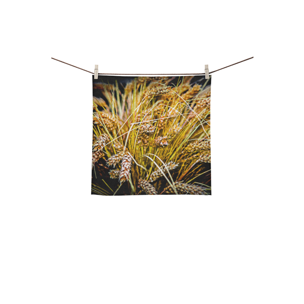 Grain Wheat wheatear Autumn Harvest Thanksgiving Square Towel 13“x13”